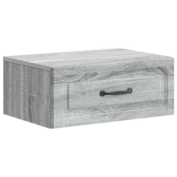 Wandmontierter Nachttisch 2 Stk. Sonoma-Grau 49 x 34,5 x 20 cm