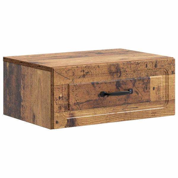 Wandmontierter Nachttisch 2 Stk. Altholz 49 x 34,5 x 20 cm