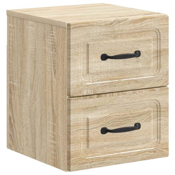 Wandmontierter Nachttisch Sonoma-Eiche 34,5 x 33 x 40 cm