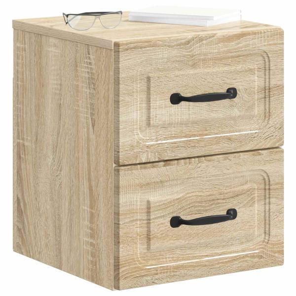 Wandmontierter Nachttisch Sonoma-Eiche 34,5 x 33 x 40 cm