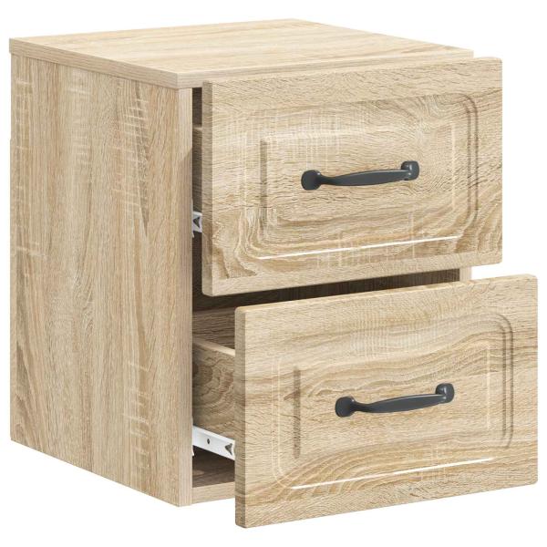 Wandmontierter Nachttisch Sonoma-Eiche 34,5 x 33 x 40 cm