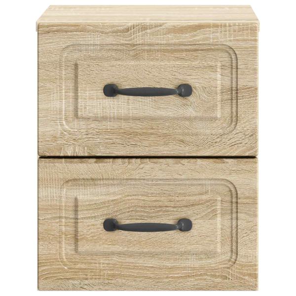 Wandmontierter Nachttisch Sonoma-Eiche 34,5 x 33 x 40 cm