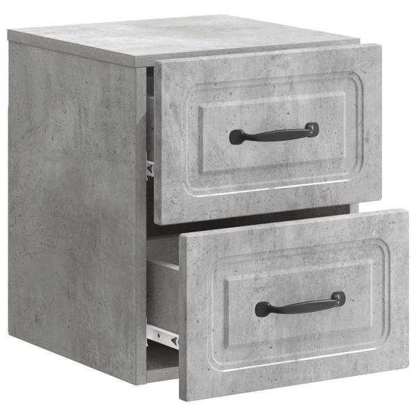 Wandmontierter Nachttisch Betongrau 34,5 x 33 x 40 cm