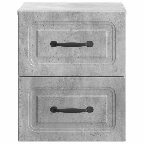 Wandmontierter Nachttisch Betongrau 34,5 x 33 x 40 cm
