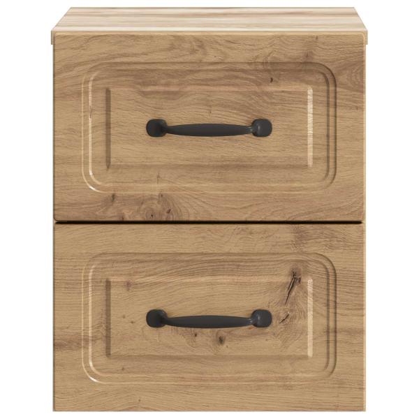 Wandmontierter Nachttisch Artisan-Eiche 34,5 x 33 x 40 cm