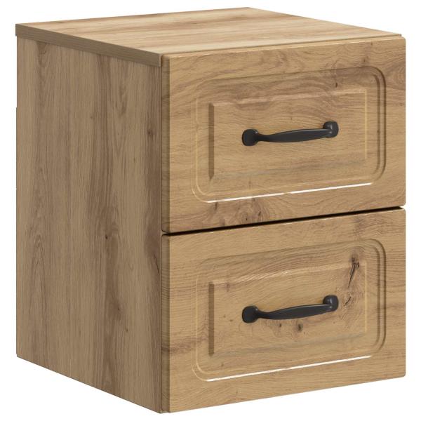 Wandmontierter Nachttisch 2 stk. Artisan-Eiche