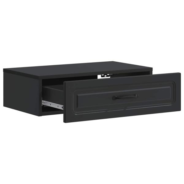 Wandmontierter Beistelltisch Schwarz 59 x 34,5 x 17 cm