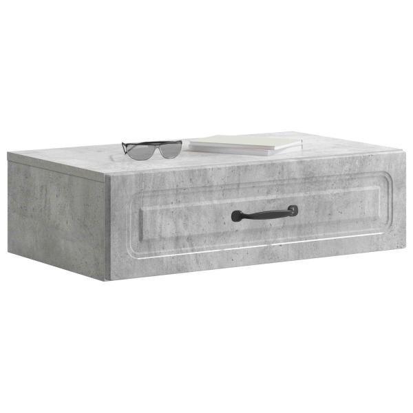 Wandmontierter Beistelltisch Betongrau 59 x 34,5 x 17 cm