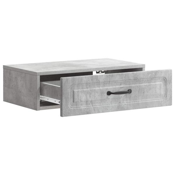Wandmontierter Beistelltisch Betongrau 59 x 34,5 x 17 cm