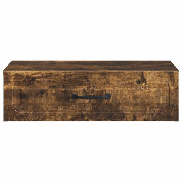 Wandmontierter Beistelltisch Geräucherte Eiche Holzwerkstoff