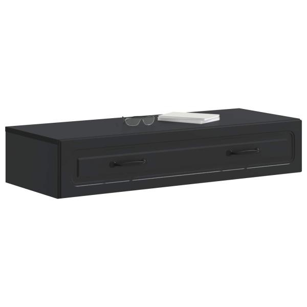 Wandmontierter Beistelltisch Schwarz 87,5 x 34,5 x 17 cm