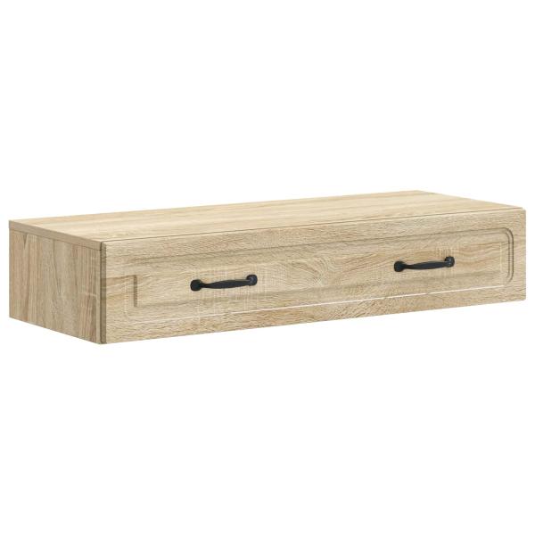 Wandmontierter Beistelltisch Sonoma-Eiche 87,5 x 34,5 x 17 cm