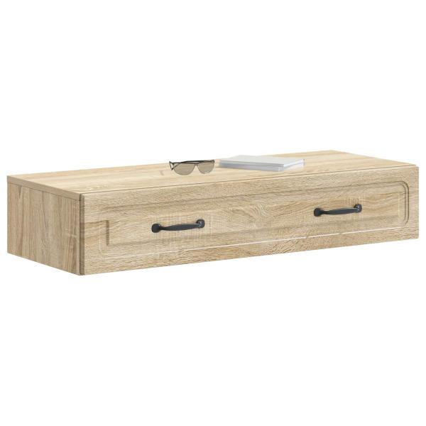 Wandmontierter Beistelltisch Sonoma-Eiche 87,5 x 34,5 x 17 cm
