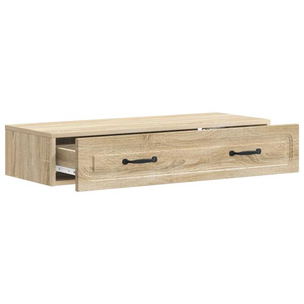 Wandmontierter Beistelltisch Sonoma-Eiche 87,5 x 34,5 x 17 cm