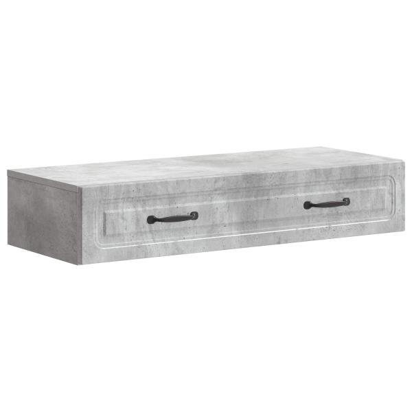 Wandmontierter Beistelltisch Betongrau 87,5 x 34,5 x 17 cm
