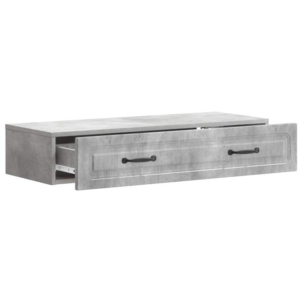 Wandmontierter Beistelltisch Betongrau 87,5 x 34,5 x 17 cm