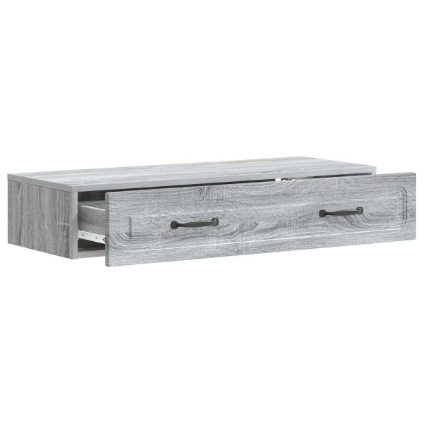 Wandmontierter Beistelltisch Graues Sonoma 87,5 x 34,5 x 17 cm