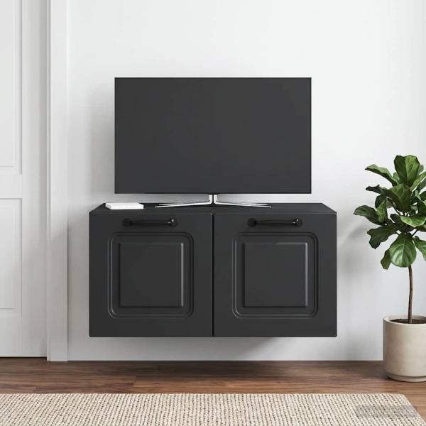 ARDEBO.de - Wandmontierter TV-Schrank Schwarz 59,5 x 41 x 30 cm