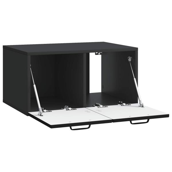 Wandmontierter TV-Schrank Schwarz 59,5 x 41 x 30 cm