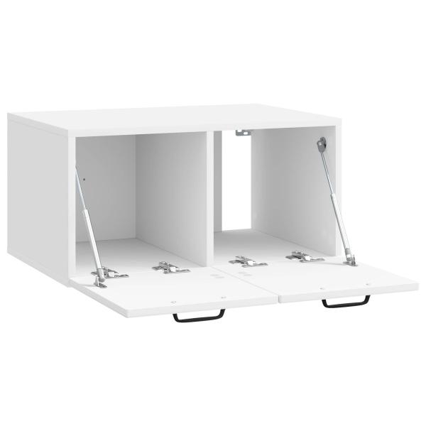 Wandmontierter TV-Schrank Hochglanz Weiß 59,5 x 41 x 30 cm