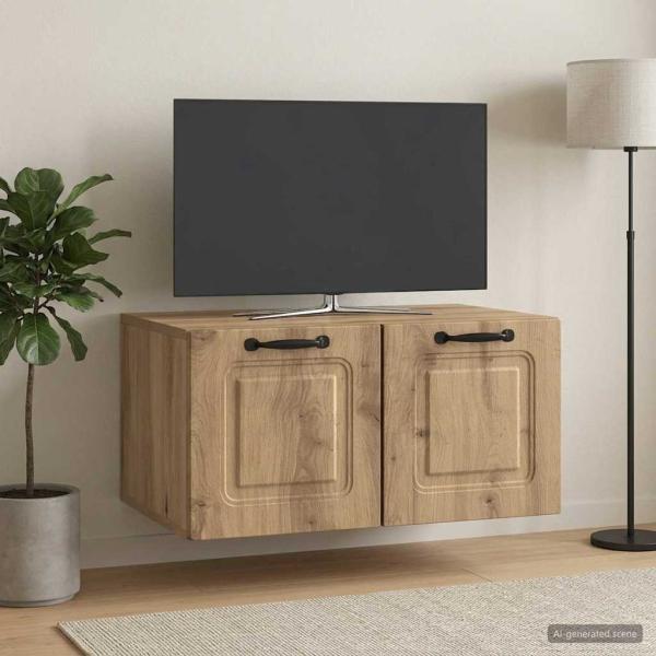 ARDEBO.de - Wandmontierter TV-Schrank 59,5 x 41 x 30 cm Artisan-Eiche