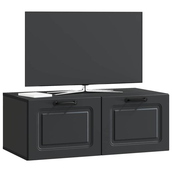 Wandmontierter TV-Schrank Schwarz 78,5 x 41 x 30 cm