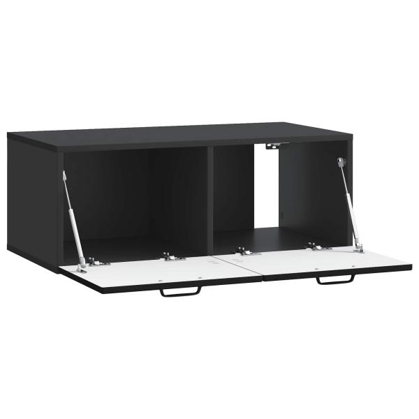 Wandmontierter TV-Schrank Schwarz 78,5 x 41 x 30 cm