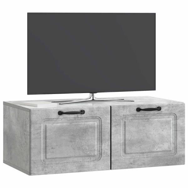 Wandmontierter TV-Schrank Betongrau 78,5 x 41 x 30 cm