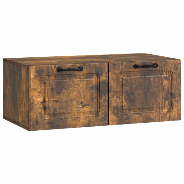 Wandmontierter TV-Schrank Geräucherte Eiche 78,5 x 41 x 30 cm