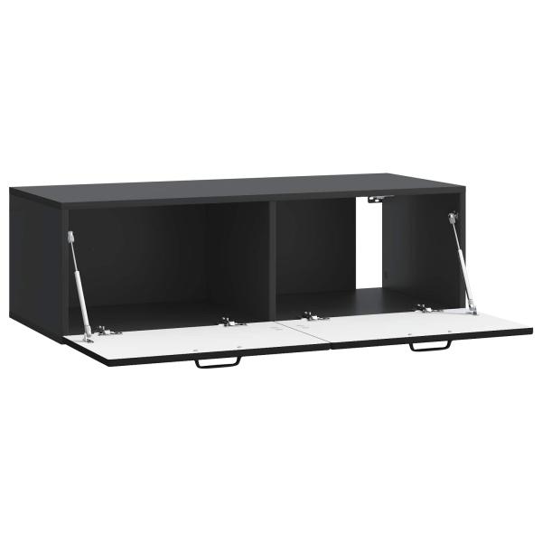 Wandmontierter TV-Schrank Schwarz 98 x 41 x 30 cm Holzwerkstoff