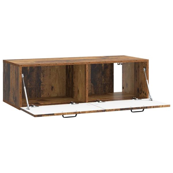 Wandmontierter TV-Schrank Altholz 98 x 41 x 30 cm Holzwerkstoff