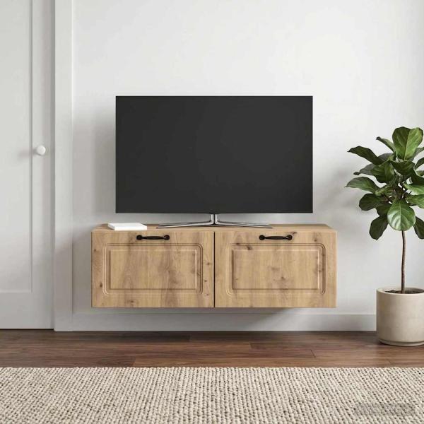 ARDEBO.de - Wandmontierter TV-Schrank 98 x 41 x 30 cm Artisan-Eiche