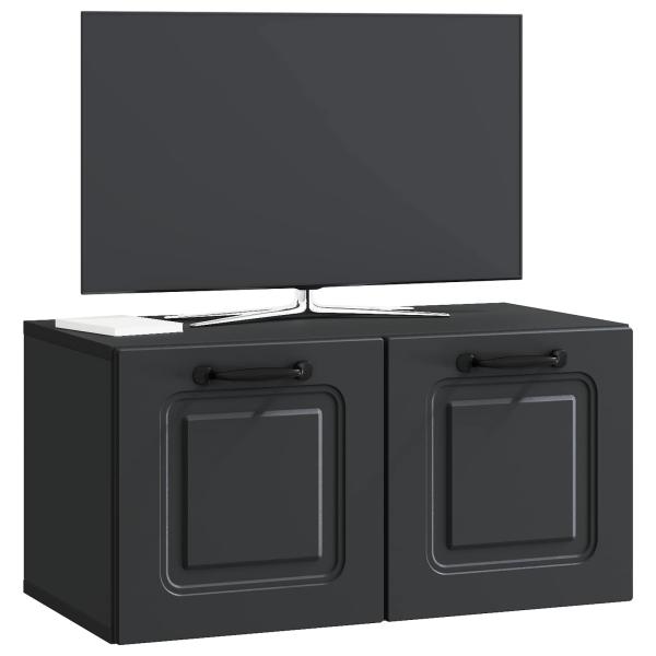 Wandmontierter TV-Schrank Schwarz 59,5 x 31 x 30 cm