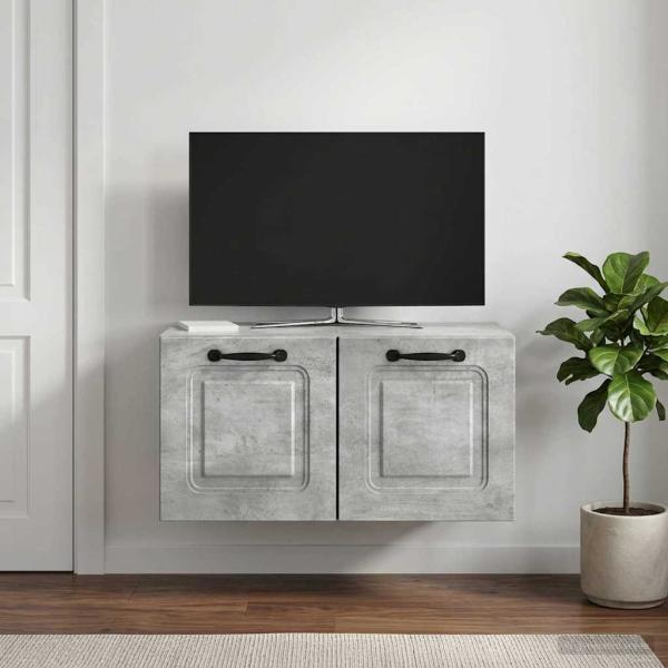 ARDEBO.de - Wandmontierter TV-Schrank Betongrau 59,5 x 31 x 30 cm