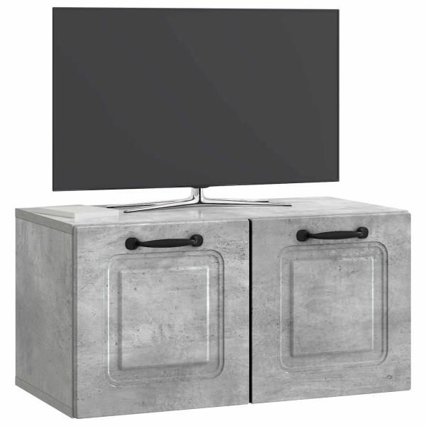 Wandmontierter TV-Schrank Betongrau 59,5 x 31 x 30 cm