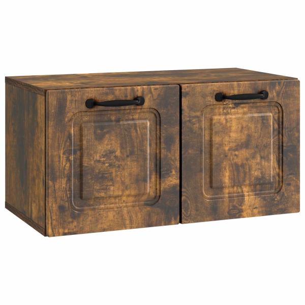 Wandmontierter TV-Schrank Geräucherte Eiche 59,5 x 31 x 30 cm