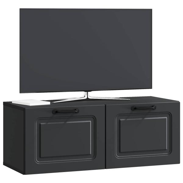 Wandmontierter TV-Schrank Schwarz 78,5 x 31 x 30 cm