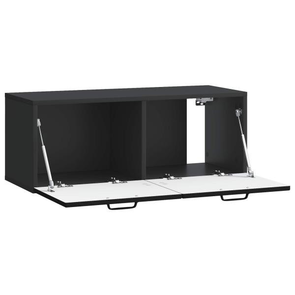 Wandmontierter TV-Schrank Schwarz 78,5 x 31 x 30 cm