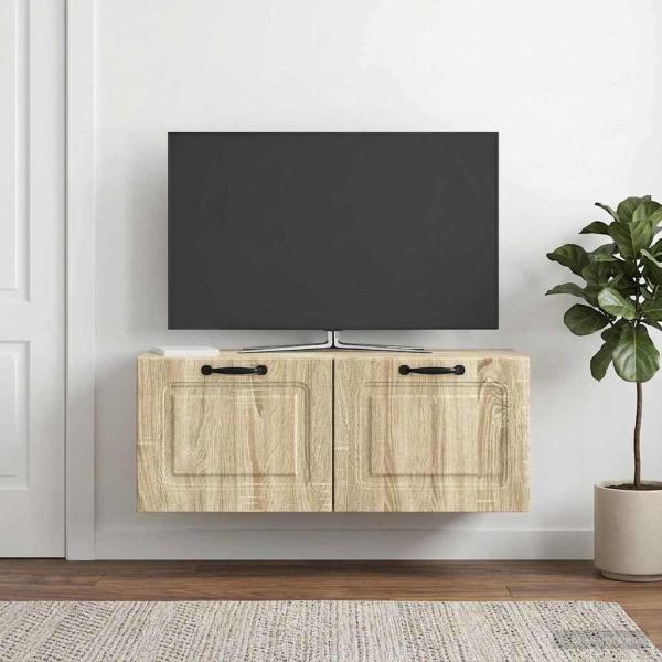 ARDEBO.de - Wandmontierter TV-Schrank Sonoma-Eiche 78,5 x 31 x 30 cm