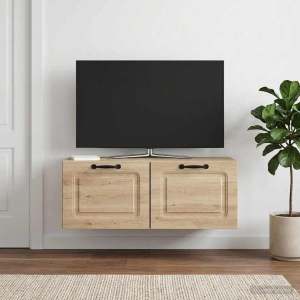 ARDEBO.de - Wandmontierter TV-Schrank Betongrau 78,5 x 31 x 30 cm