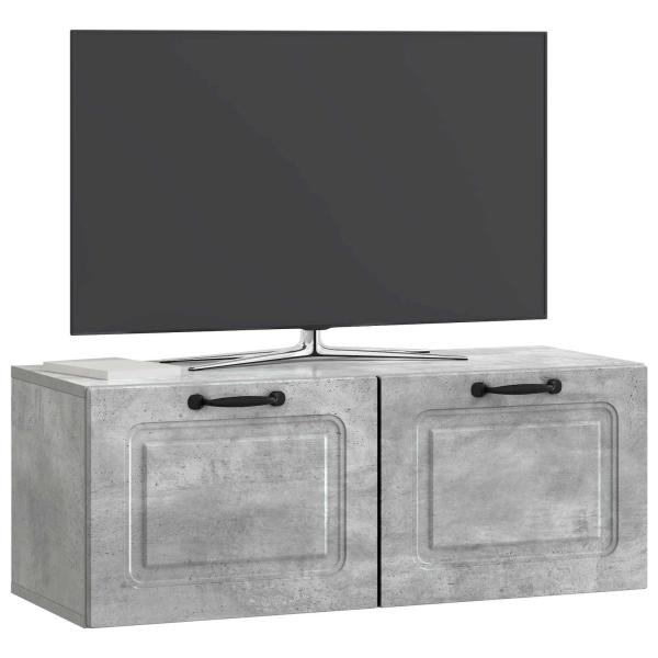 Wandmontierter TV-Schrank Betongrau 78,5 x 31 x 30 cm