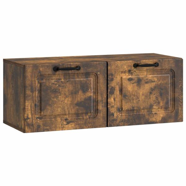 Wandmontierter TV-Schrank Geräucherte Eiche 78,5 x 31 x 30 cm