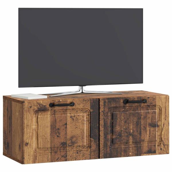 Wandmontierter TV-Schrank Altholz 78,5 x 31 x 30 cm