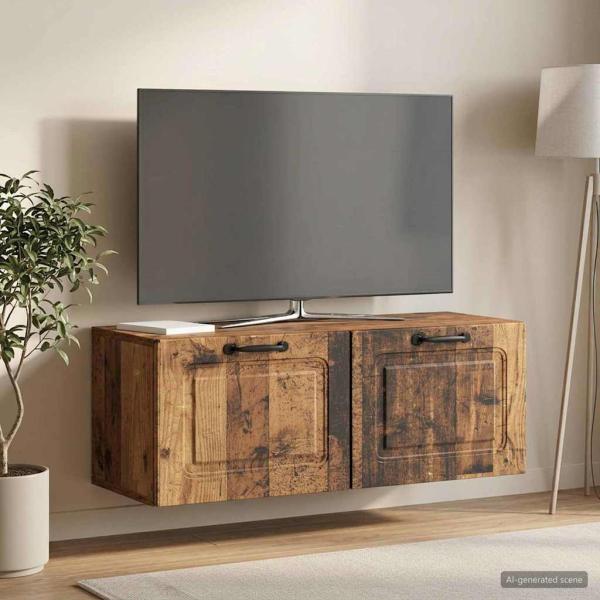 Wandmontierter TV-Schrank Altholz 78,5 x 31 x 30 cm