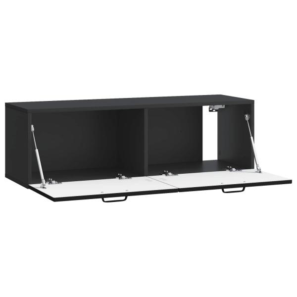 Wandmontierter TV-Schrank Schwarz 98 x 31 x 30 cm Holzwerkstoff
