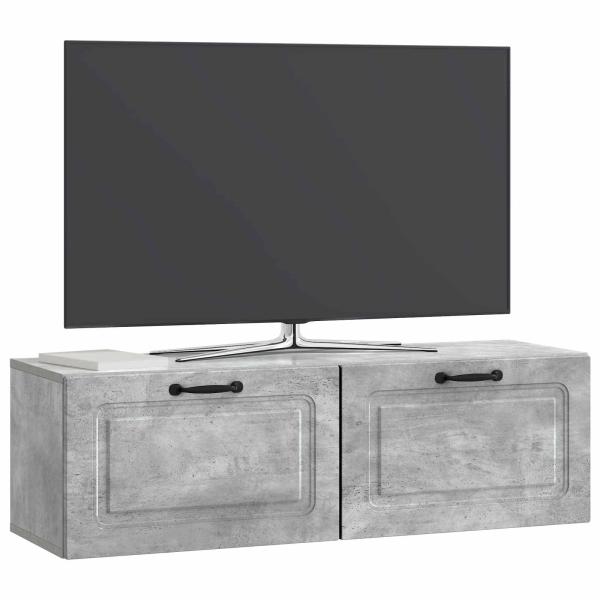 Wandmontierter TV-Schrank Betongrau 98 x 31 x 30 cm