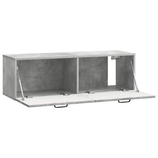 Wandmontierter TV-Schrank Betongrau 98 x 31 x 30 cm