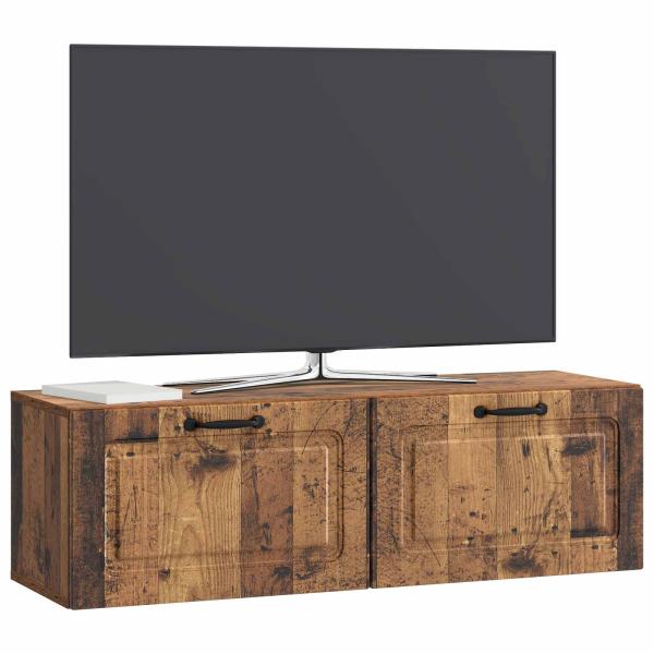 Wandmontierter TV-Schrank Altholz 98 x 31 x 30 cm Holzwerkstoff
