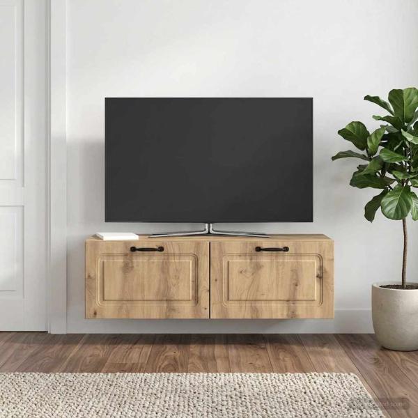 Wandmontierter TV-Schrank 98 x 31 x 30 cm Artisan-Eiche