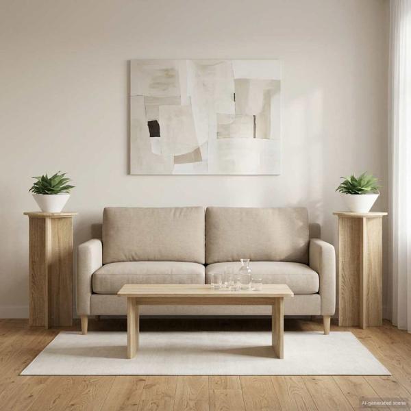 Pflanzenständer 2 Stk. Sonoma-Eiche 40 x 40 x 80 cm